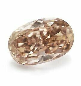 GIA Oval Cut 3.38 Carat Fancy Brown-Orange I1