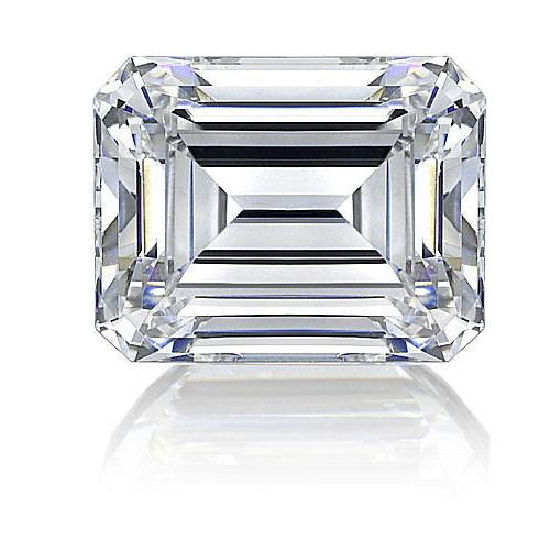 GIA Emerald Cut 3.16 Carat W to X Range SI2